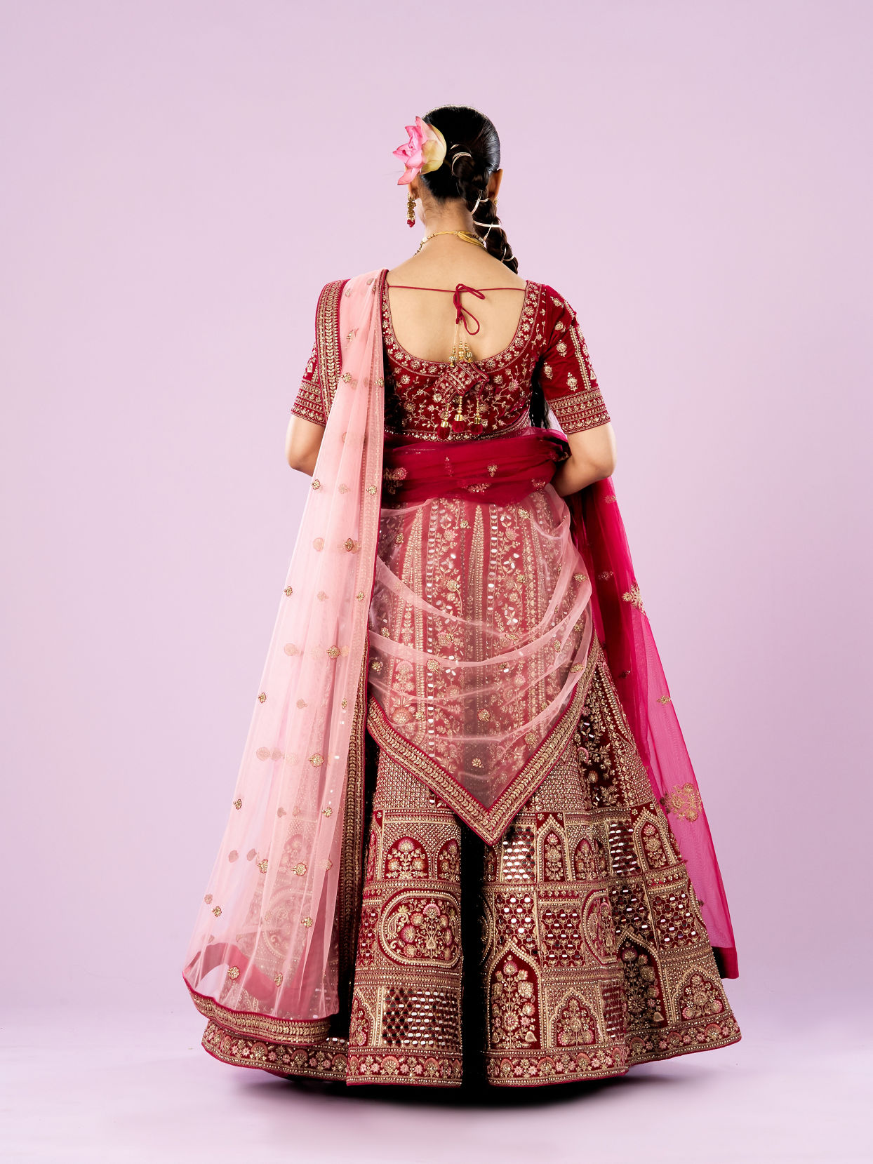 Mohey Women Radiant Rani Pink Lehenga