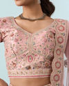 Mohey Women Radiant Pink Art Silk Bridal Lehenga