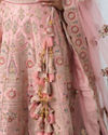 Mohey Women Radiant Pink Art Silk Bridal Lehenga