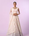 Elegant Cream and Pink Lehenga