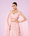 Mohey Women Pink Net Ensemble Lehenga