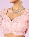 Mohey Women Pink Net Ensemble Lehenga