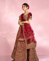 Mohey Women Maroon Extravagance Bridal Lehenga