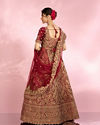 Mohey Women Maroon Extravagance Bridal Lehenga