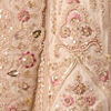 Cream Art Silk Bridal Lehenga with Latkan Belt