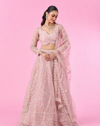Mohey Women Radiant Pink Love Bridal Lehenga