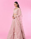 Mohey Women Radiant Pink Love Bridal Lehenga