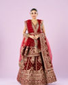 Royal Pink Velvet Bridal Lehenga