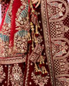 Mohey Women Royal Pink Velvet Bridal Lehenga