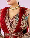 Mohey Women Royal Pink Velvet Bridal Lehenga