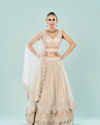 Cream Royal Elegance Semi Bridal Lehenga
