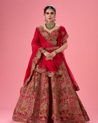 Mohey Women Cherry Blossom Festive Bridal Lehenga