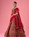 Mohey Women Cherry Blossom Festive Bridal Lehenga