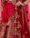 Mohey Women Cherry Blossom Festive Bridal Lehenga