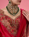 Mohey Women Cherry Blossom Festive Bridal Lehenga