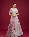 Impressive Violet Lehenga
