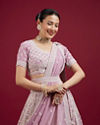 Mohey Women Impressive Violet Lehenga