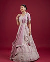 Mohey Women Impressive Violet Lehenga