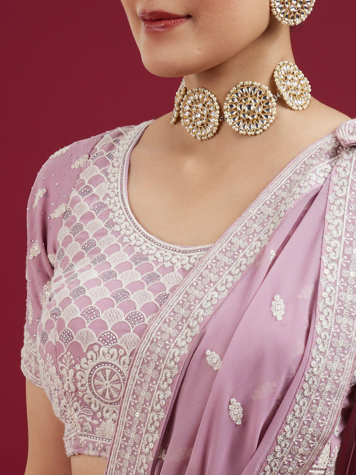 Mohey Women Impressive Violet Lehenga