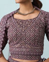 Mohey Women Regal Purple Elegance Lehenga