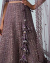 Mohey Women Regal Purple Elegance Lehenga