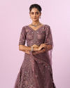 Mohey Women Designer Purple Net Lehenga