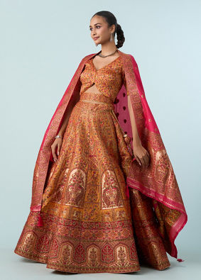 Mohey Women Yellow Lehenga Set