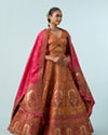 Mohey Women Yellow Art Silk Lehenga Set