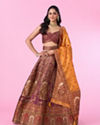 Wine Radiance Art Silk Lehenga