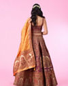 Mohey Women Wine Radiance Art Silk Lehenga