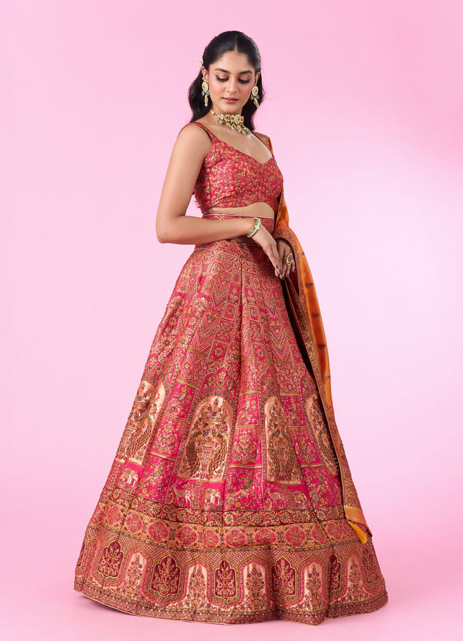 Mohey Women Radiant Rani Pink Lehenga