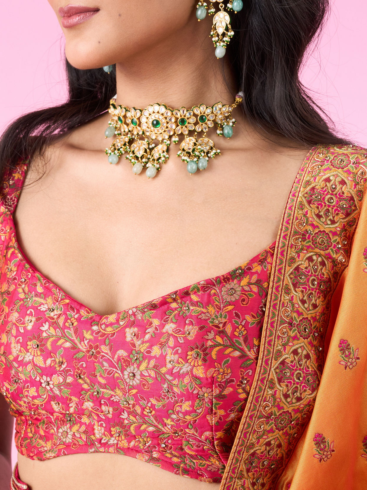 Mohey Women Radiant Rani Pink Lehenga