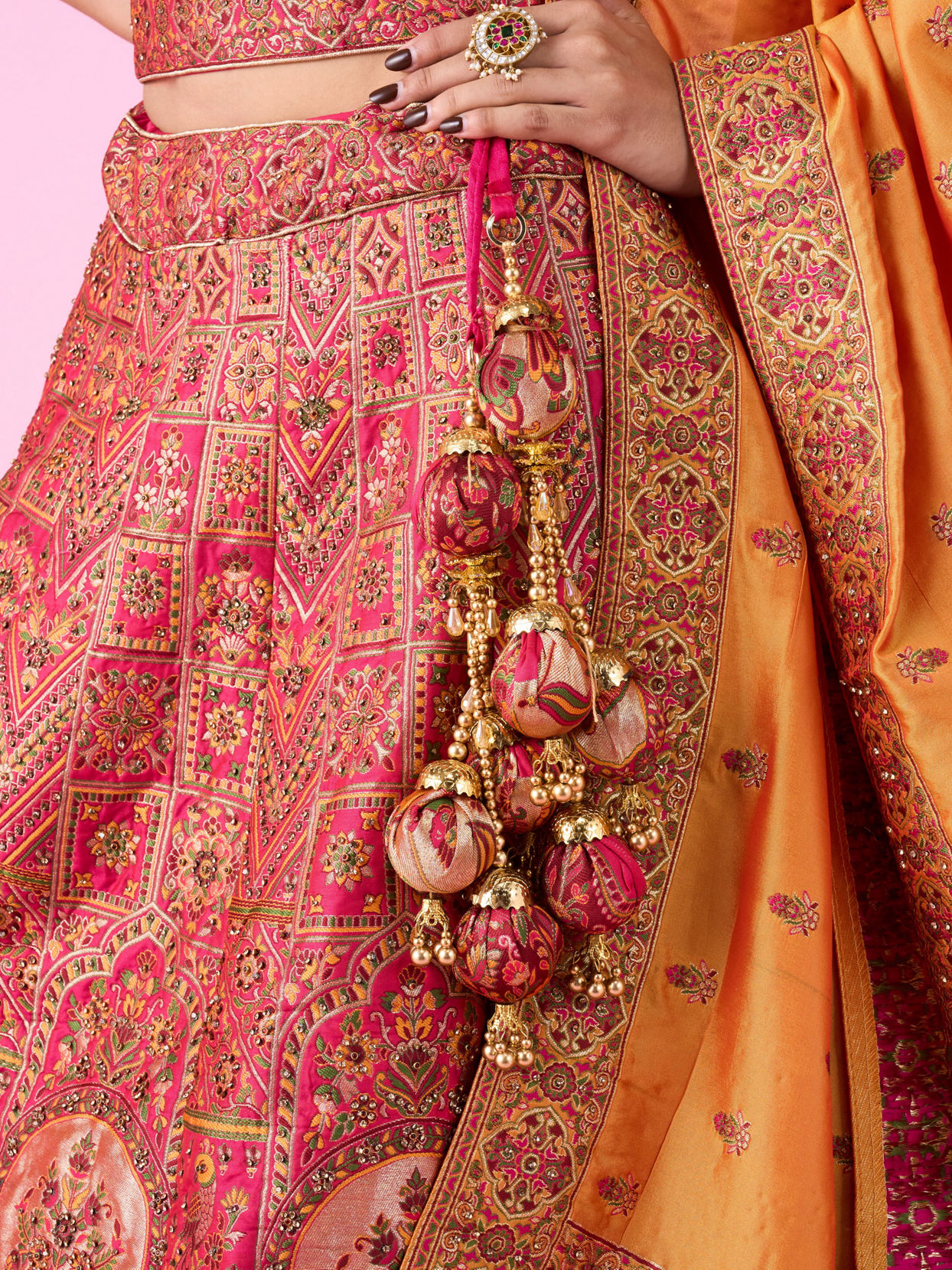 Mohey Women Radiant Rani Pink Lehenga
