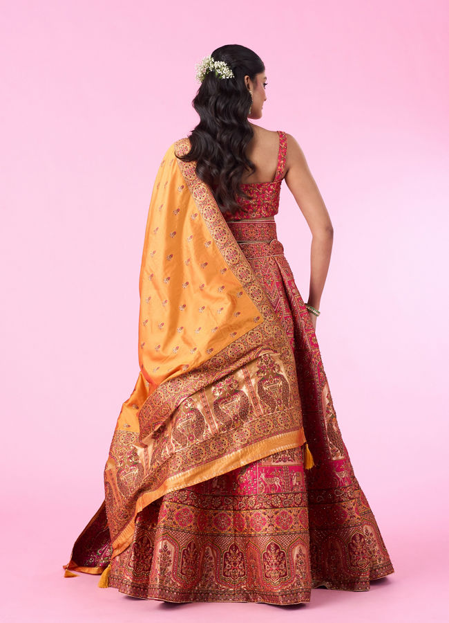 Mohey Women Radiant Rani Pink Lehenga