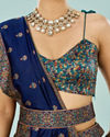 Mohey Women Emerald Elegance Semi Bridal Lehenga