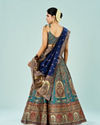 Mohey Women Emerald Elegance Semi Bridal Lehenga