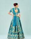 Mohey Women Ravishing Rama Green Semi Bridal Lehenga