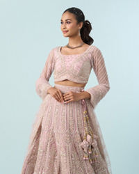 Mohey Women Timeless Pink Elegance Bridal Lehenga