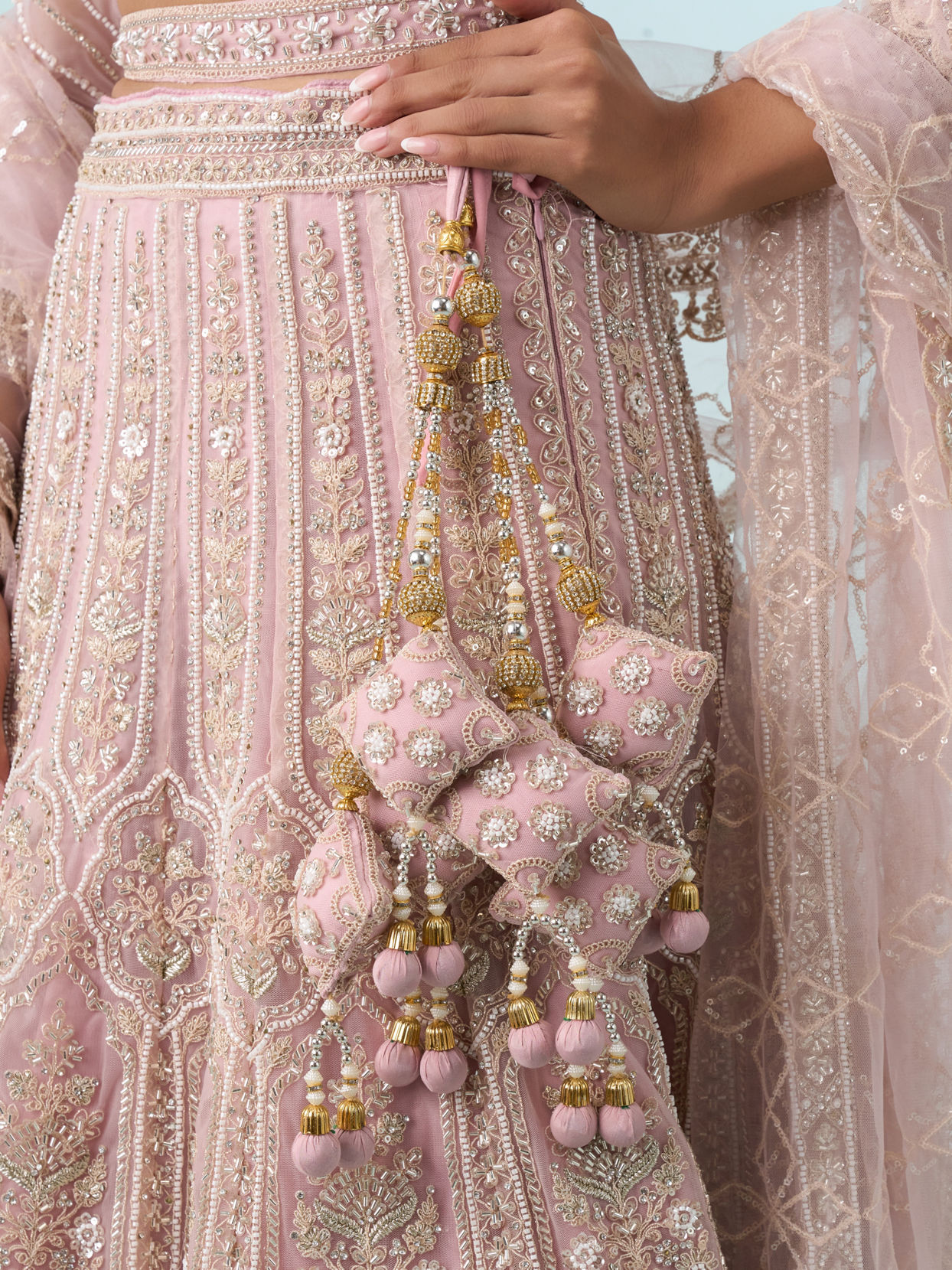 Mohey Women Timeless Pink Elegance Bridal Lehenga
