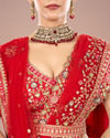 Mohey Women Radiant Red Lehenga