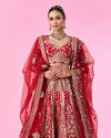 Mohey Women Red Splendor Bridal Lehenga