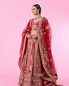 Mohey Women Red Splendor Bridal Lehenga
