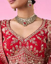 Mohey Women Red Splendor Bridal Lehenga