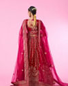 Mohey Women Velvety Rani Pink Bridal Lehenga