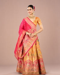 Mohey Women Radiant Mustard Yellow Lehenga