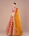 Mohey Women Pink Celebration Bliss Semi Bridal Lehenga