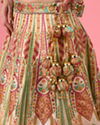 Mohey Women Radiant Cream Lehenga Ensemble