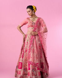 Mohey Women Grandiose Pink Brilliance Lehenga