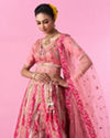 Mohey Women Grandiose Pink Brilliance Lehenga