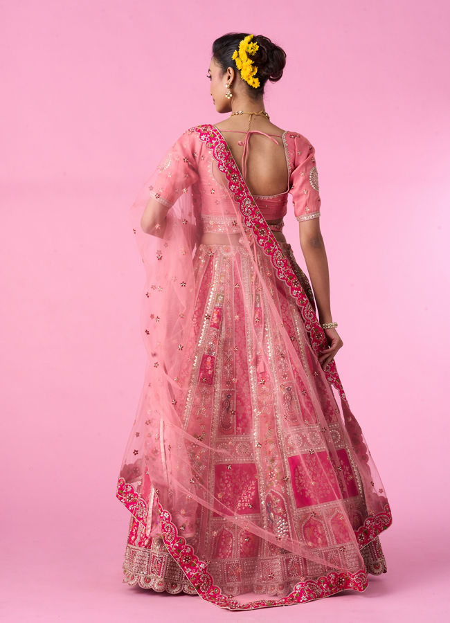Mohey Women Grandiose Pink Brilliance Lehenga